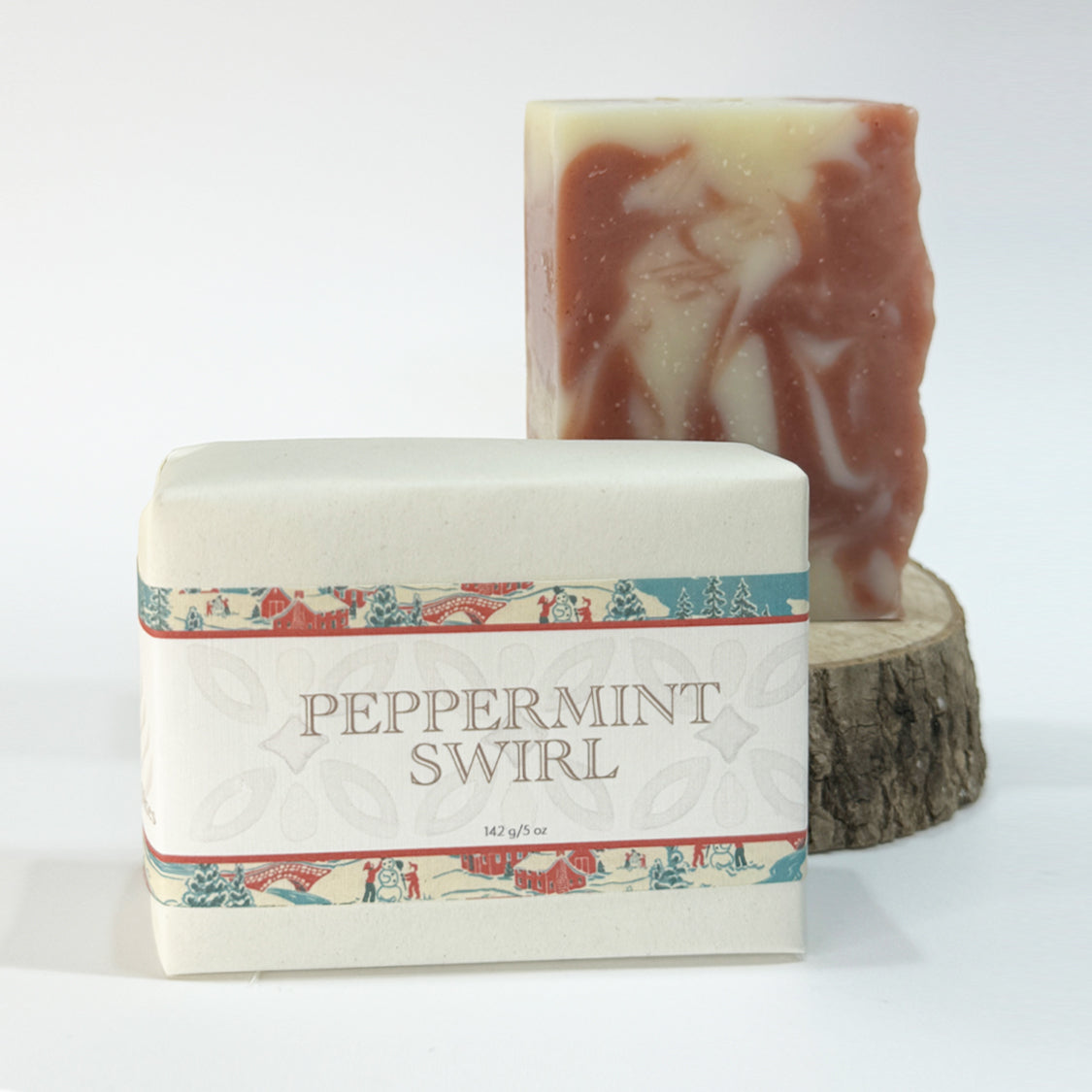 Natural Body Bar Soap | Peppermint Swirl